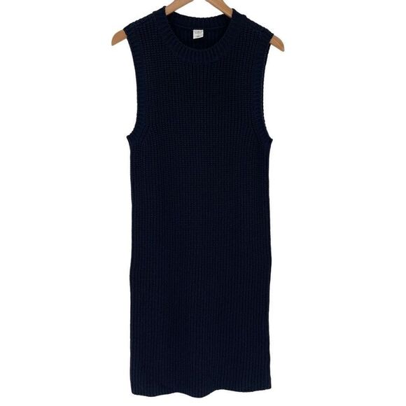 Melrose And Market Sleeveless Sweater Dress Midi Navy Blue Casual Women Medium - Picture 1 of 8